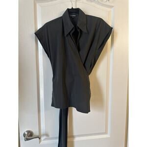 Sleeveless wrap multistyle top